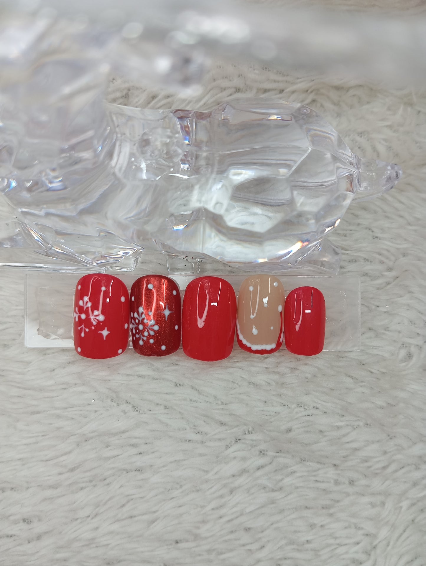 💅 Press-On Nails – Collection Noël Rouge