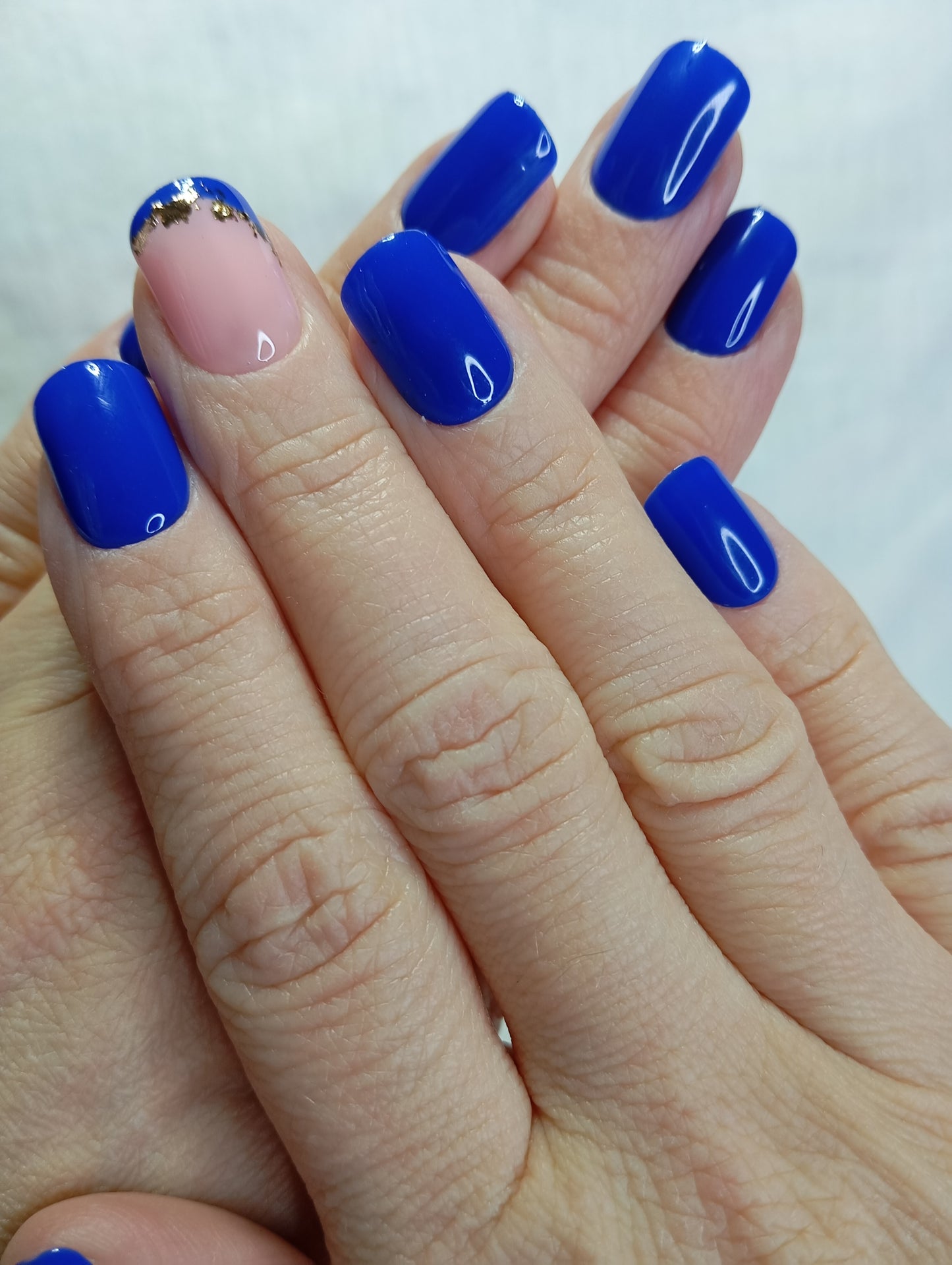 Press-on Nails "french bleu "