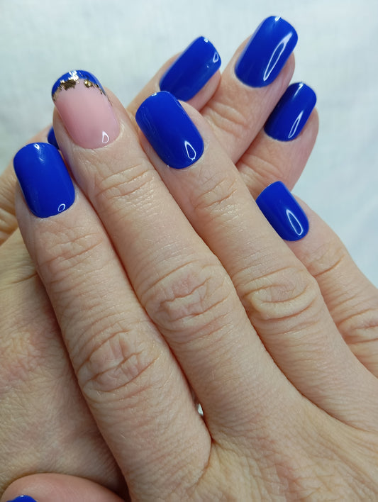 Press-on Nails "french bleu "