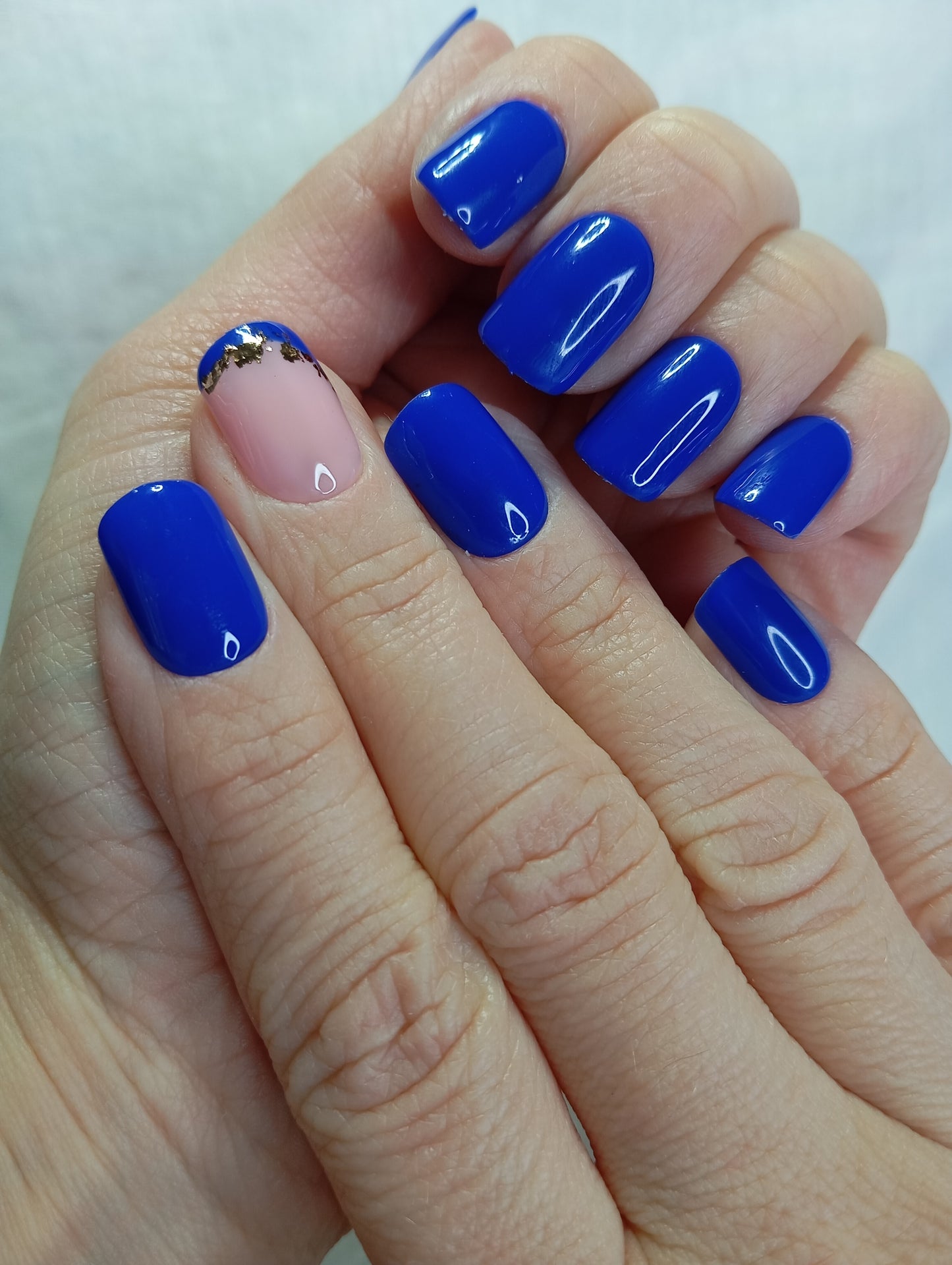 Press-on Nails "french bleu "