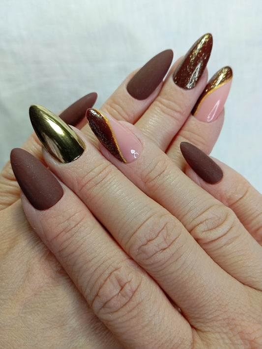 Press-on Nails "Automne Doré"