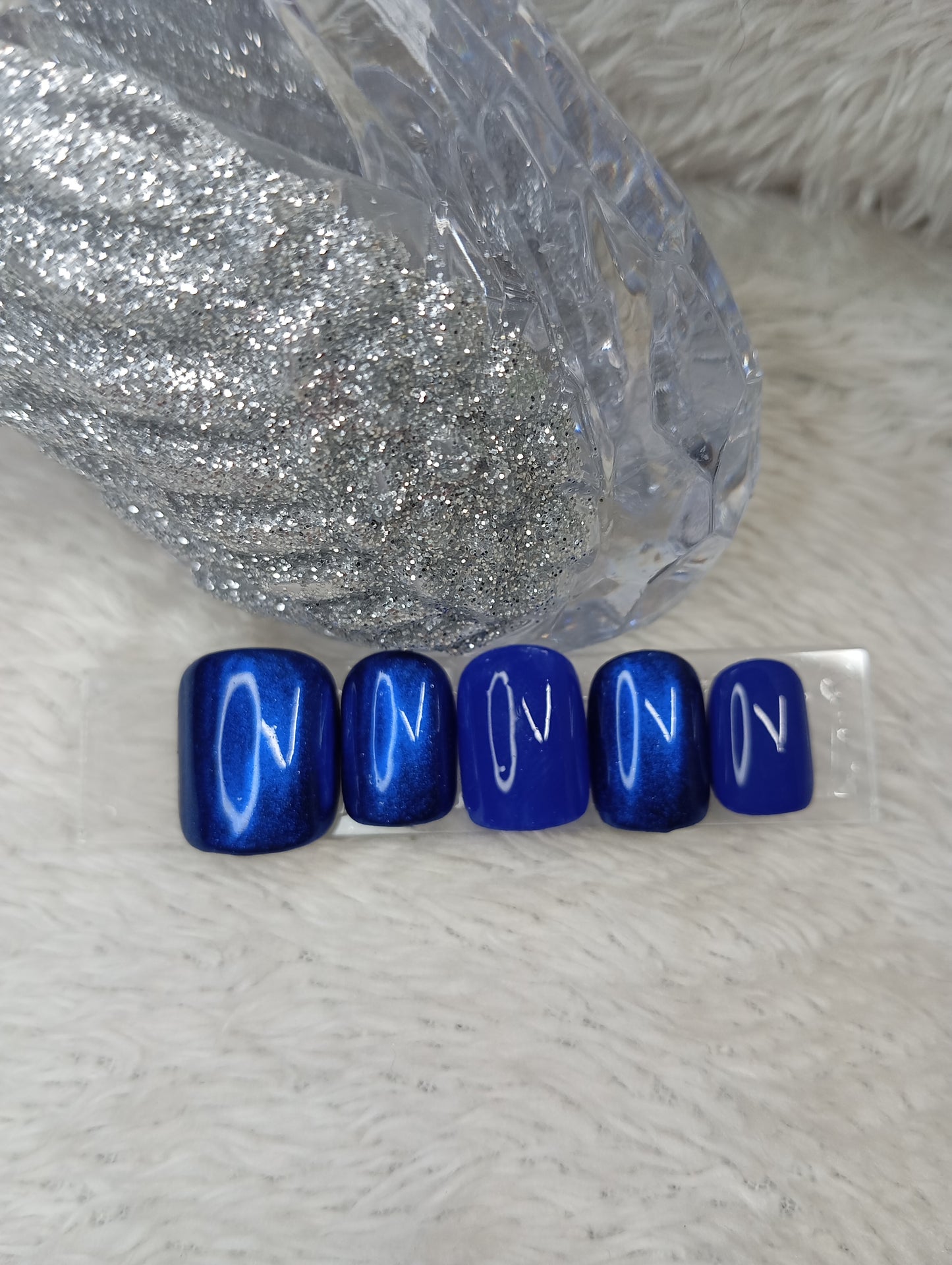 💎 BLUE ELEGANCE - Press-On Nails