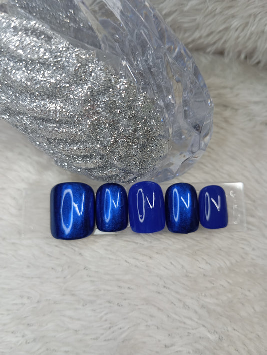 💎 BLUE ELEGANCE - Press-On Nails