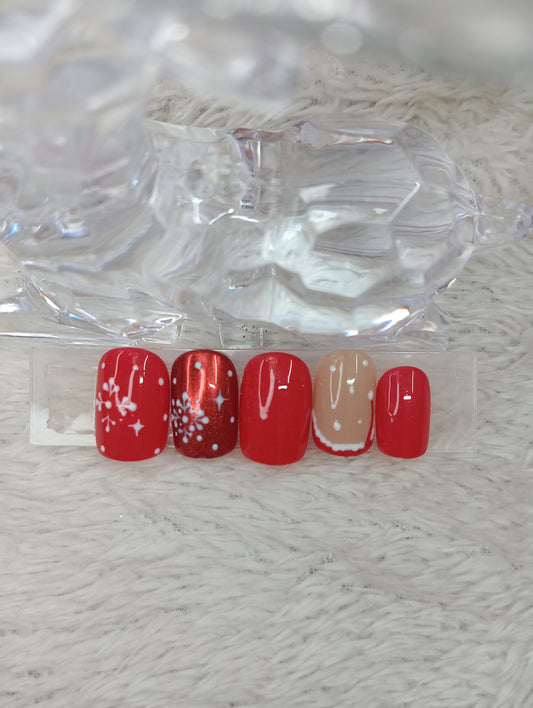 💅 Press-On Nails – Collection Noël Rouge
