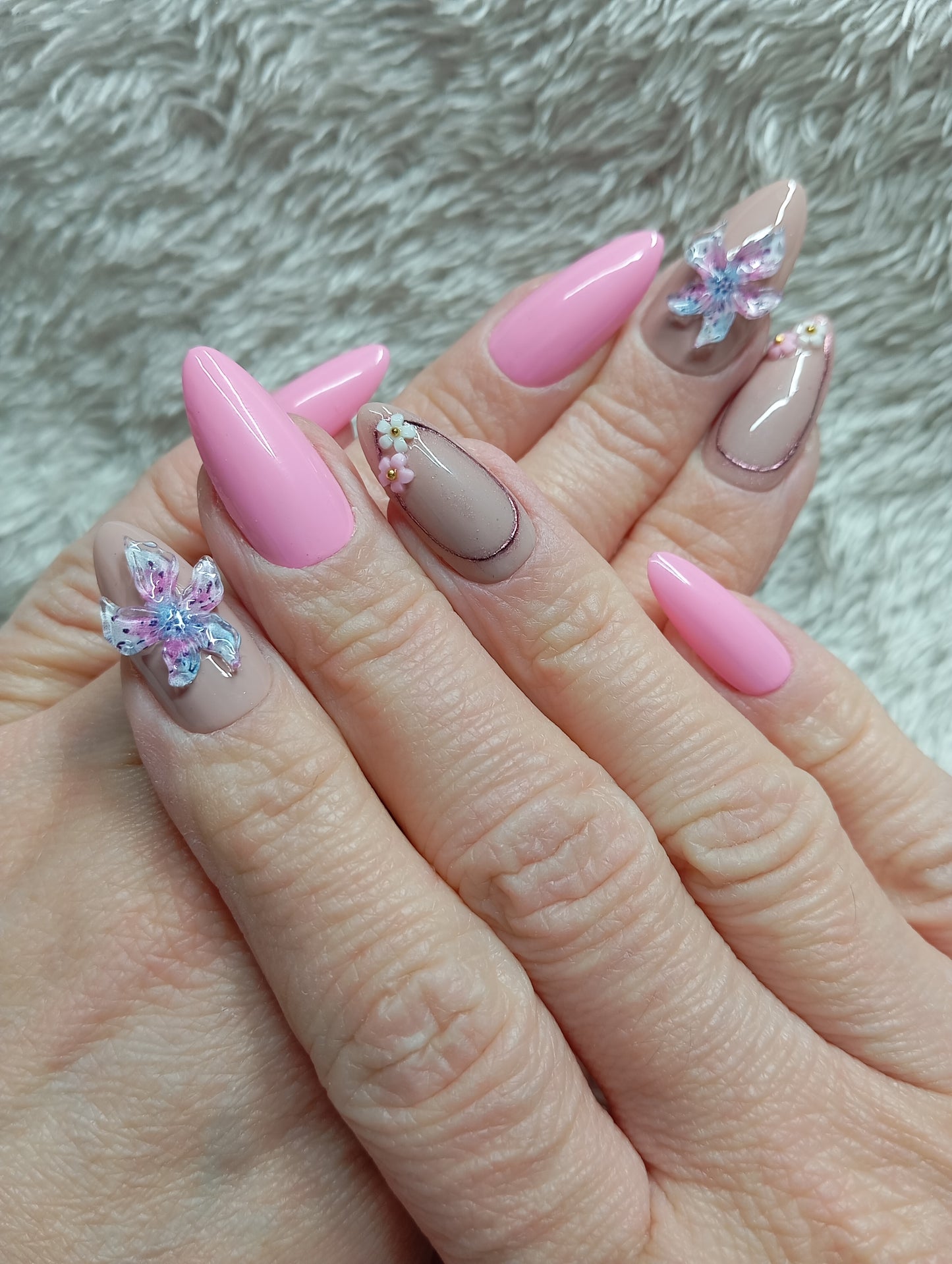 Press on nails Pink Blossom Dream