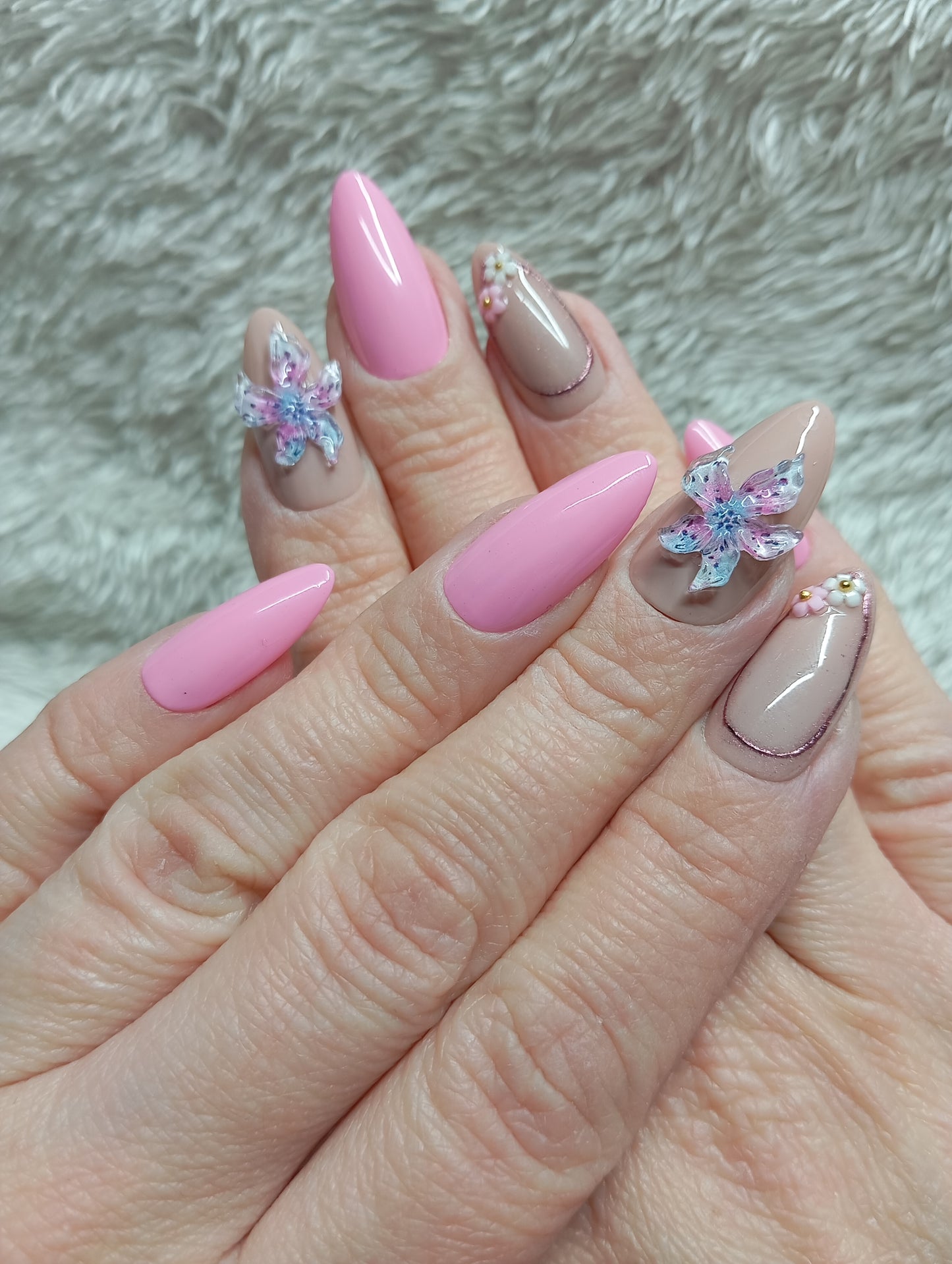 Press on nails Pink Blossom Dream
