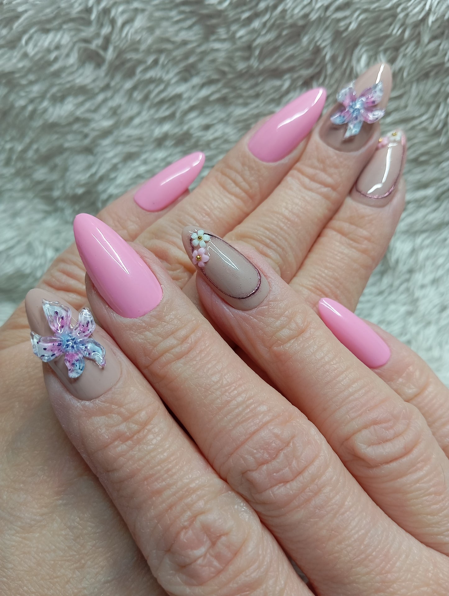 Press on nails Pink Blossom Dream