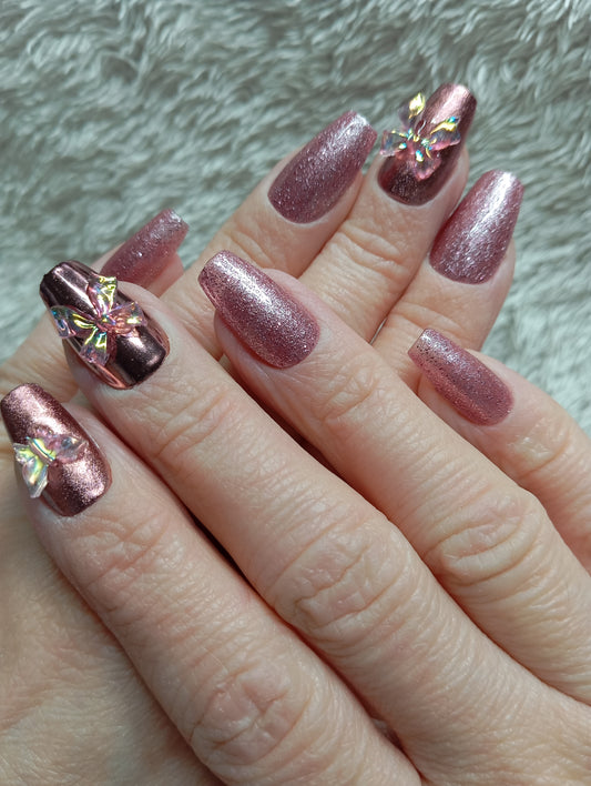 Press on nails 🦋 Butterfly Glamour