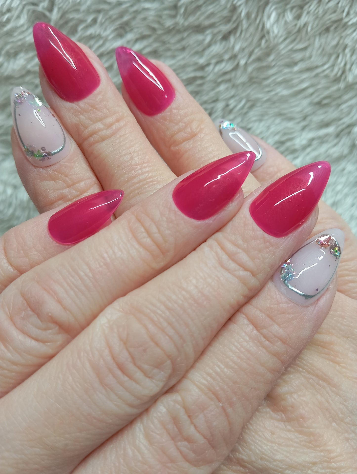 💅 Press-On Nails – Fuchsia Glow