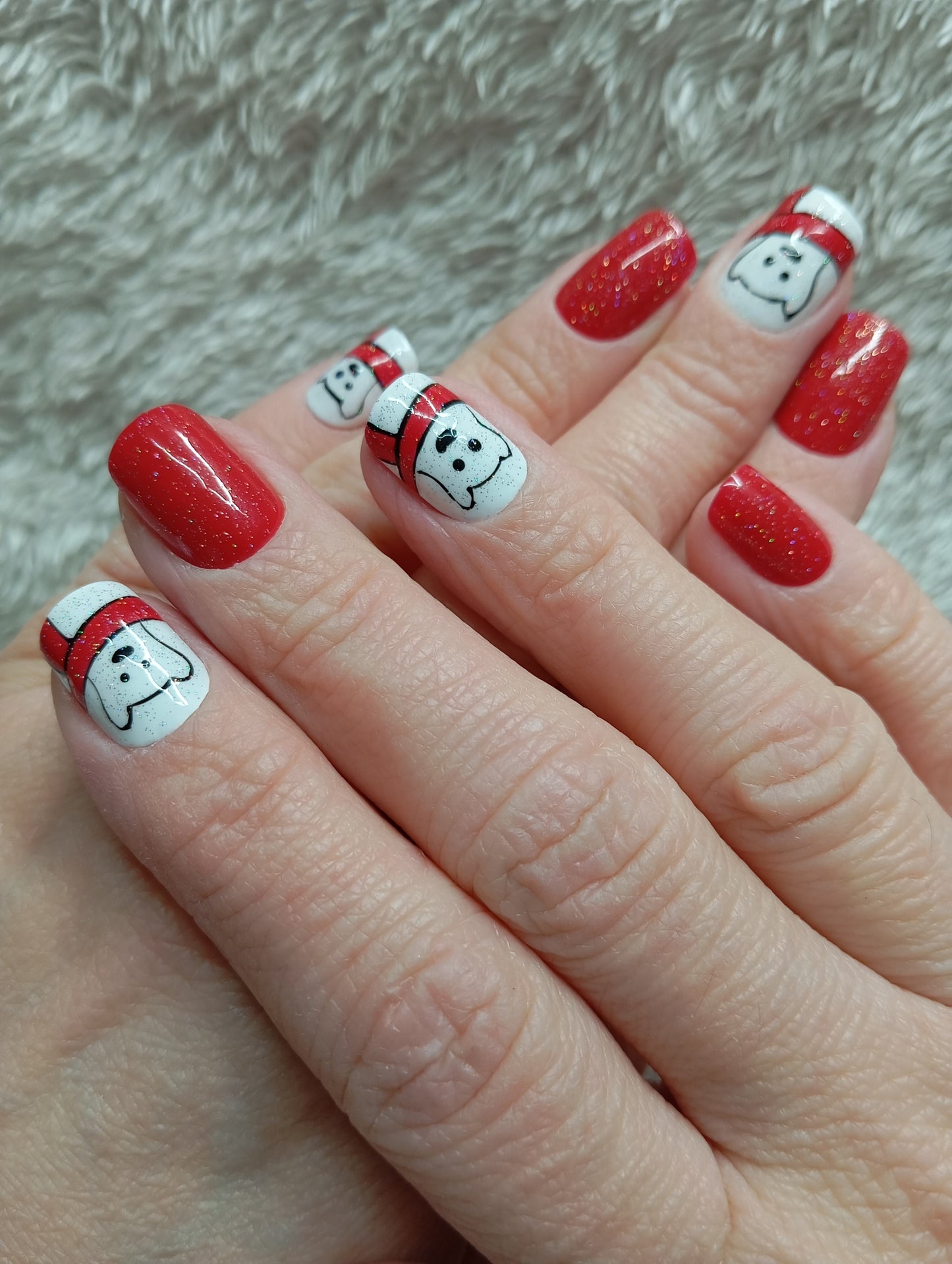 Press on nails 🎄 Christmas Teddy