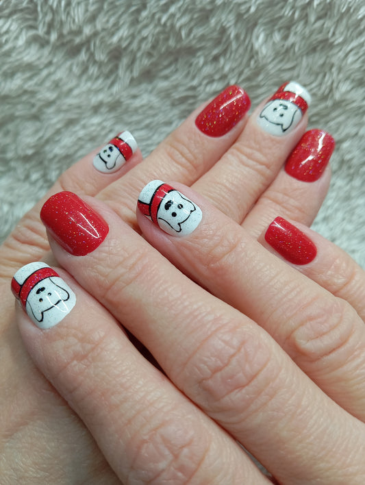 Press on nails 🎄 Christmas Teddy