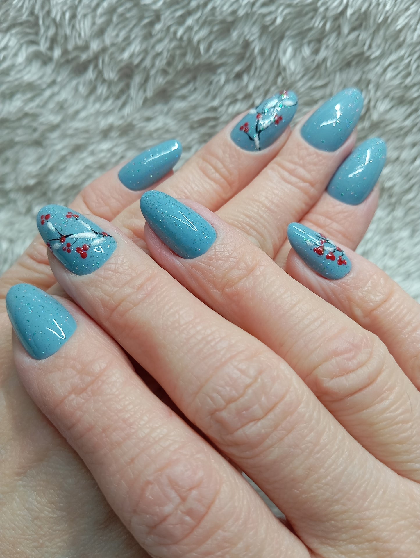 Press on nails 🌸 Cherry Blossom Sky