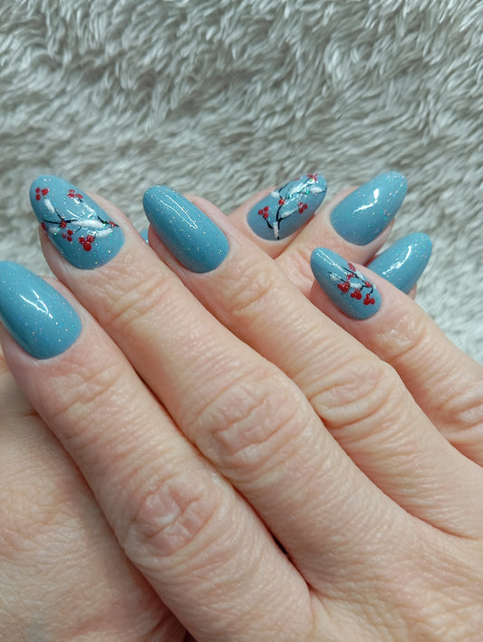 Press on nails 🌸 Cherry Blossom Sky