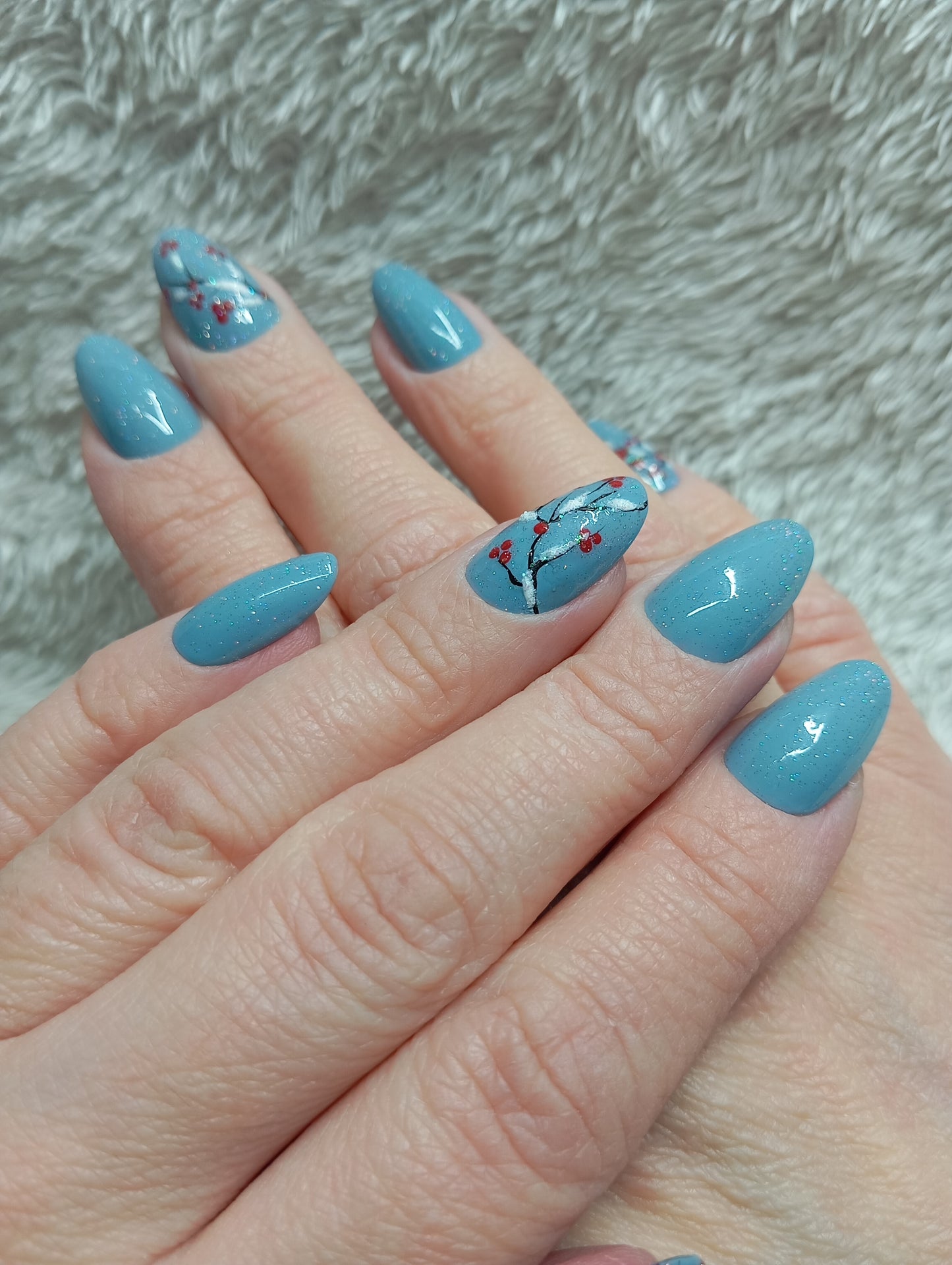 Press on nails 🌸 Cherry Blossom Sky