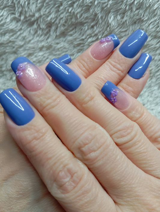 Press on nails💜 Blue Violet Galaxy