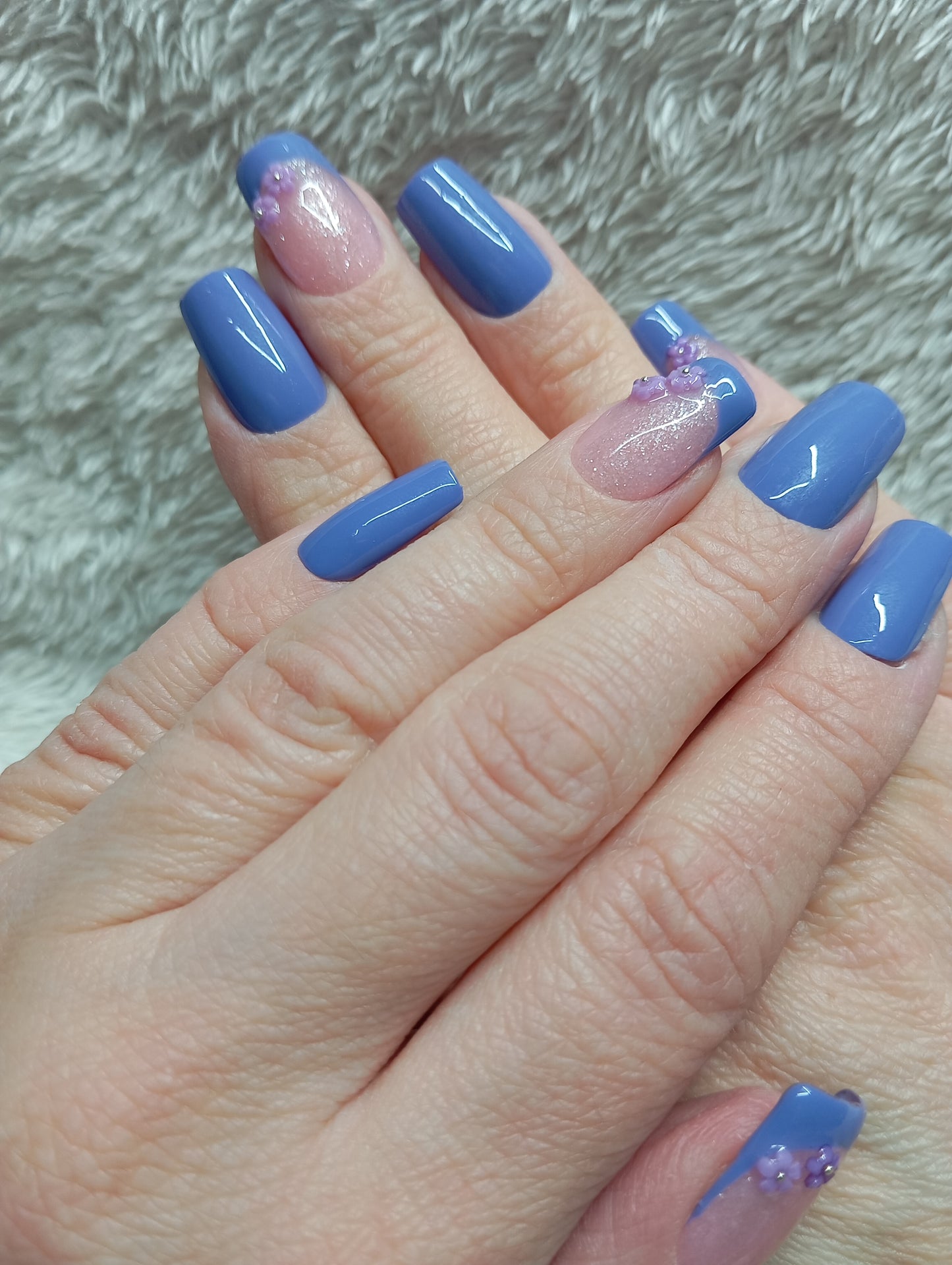 Press on nails💜 Blue Violet Galaxy