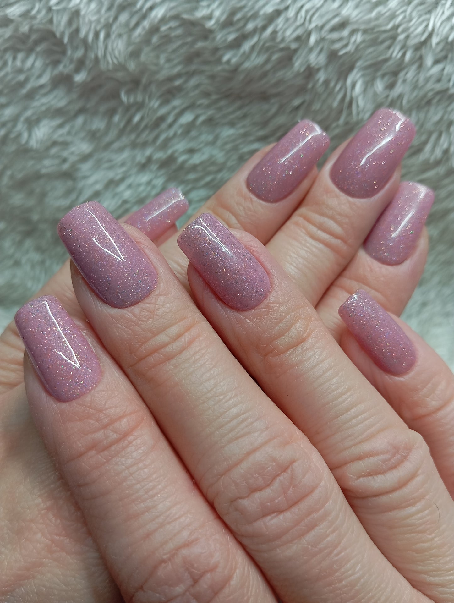 Press on nails ✨ Dusty violet Sparkle