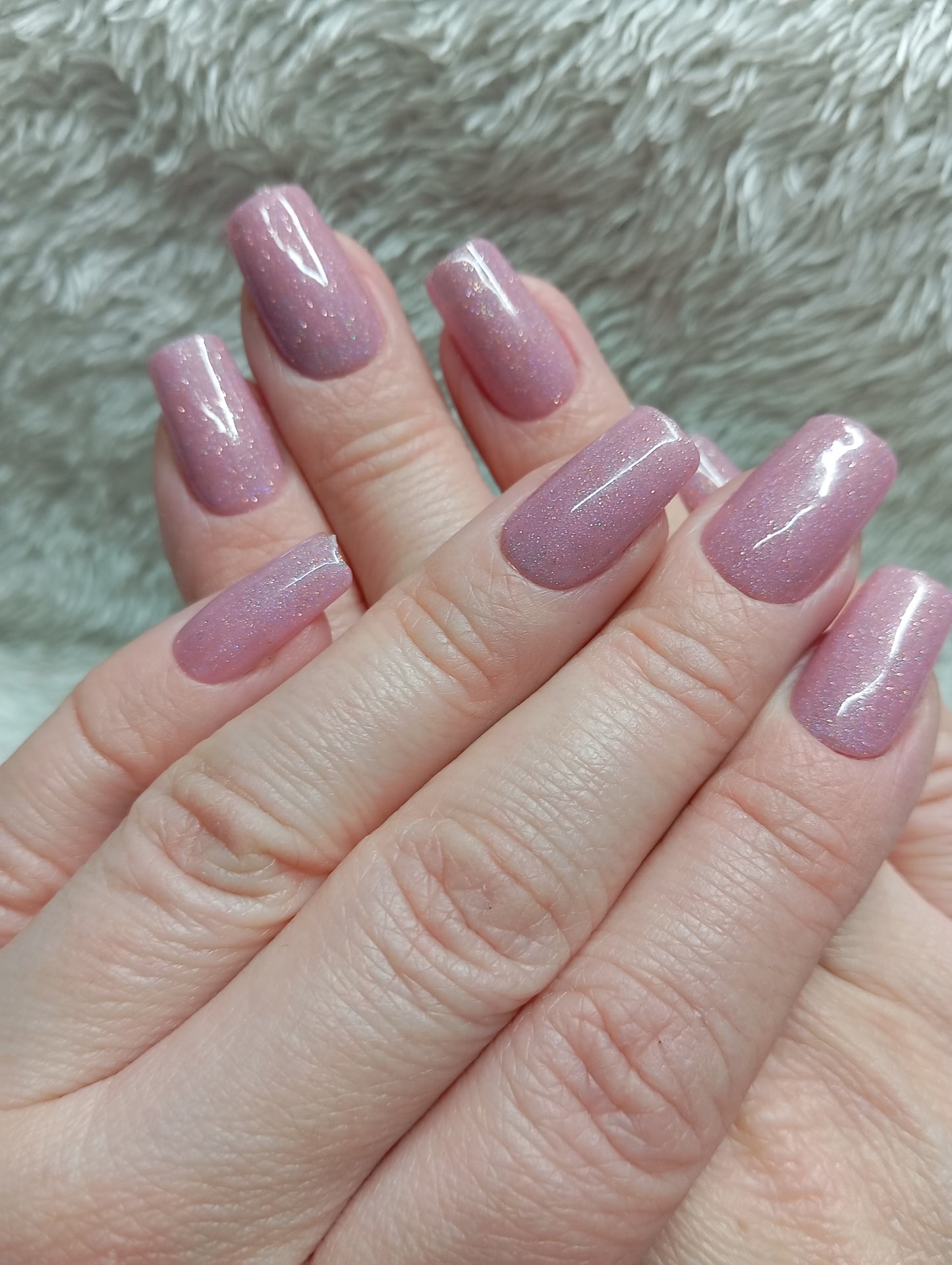 Press on nails ✨ Dusty violet Sparkle