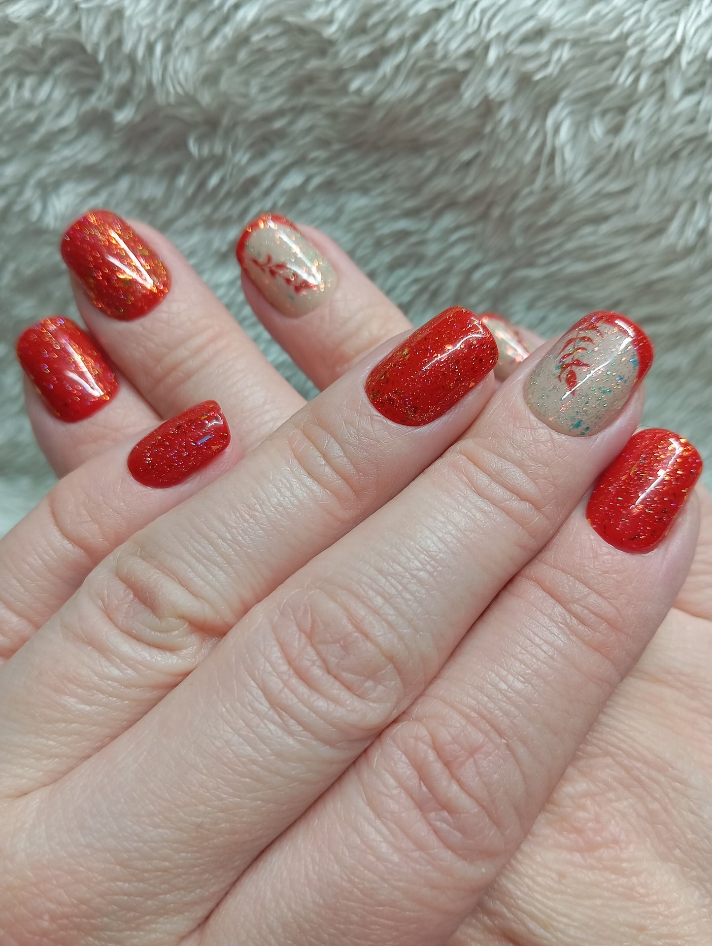 Press on nails 🌸 Cherry Blossom Gold